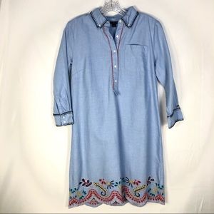 Tommy Hilfiger Shirt Dress Embroidered Small